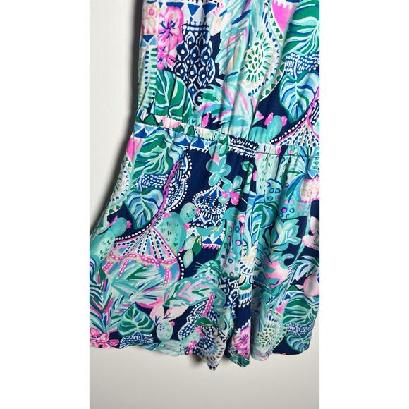 Lilly Pulitzer Britton Romper in Lookin Sharp Preppy Colorful Beachy Size XS - Picture 7 of 12
